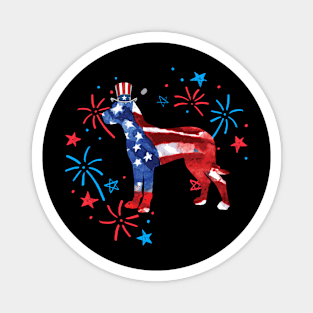 Vizsla Uncle Sam Hat 4Th Of July Magnet